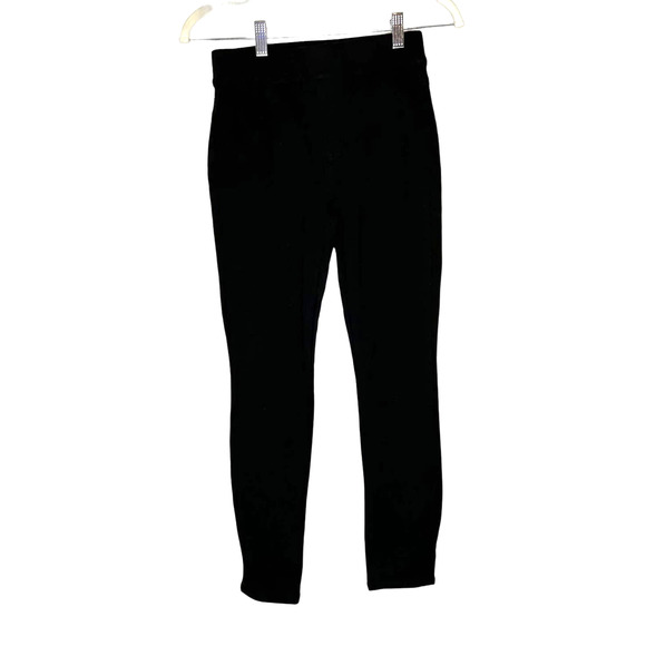 Jen7 Black Comfort Skinny Pull-on Pants Size 2 Ankle Length Elastic Waist - Picture 2 of 6
